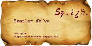 Szatler Éva névjegykártya